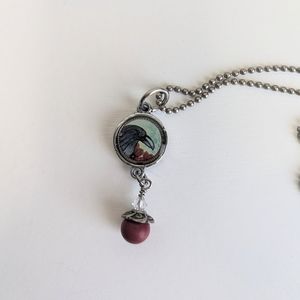 Double-sided Raven Pendant Necklace
